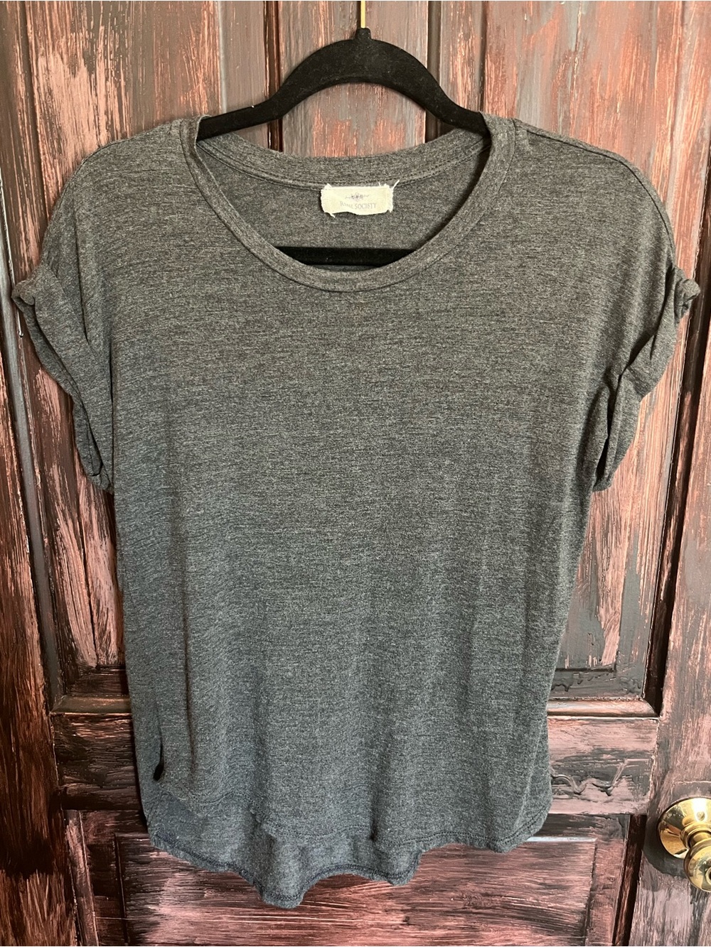 Rebel Society Heather Gray Short Sleeve Crewneck Tee
